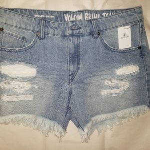 Volcom Denim 3" inch shorts.